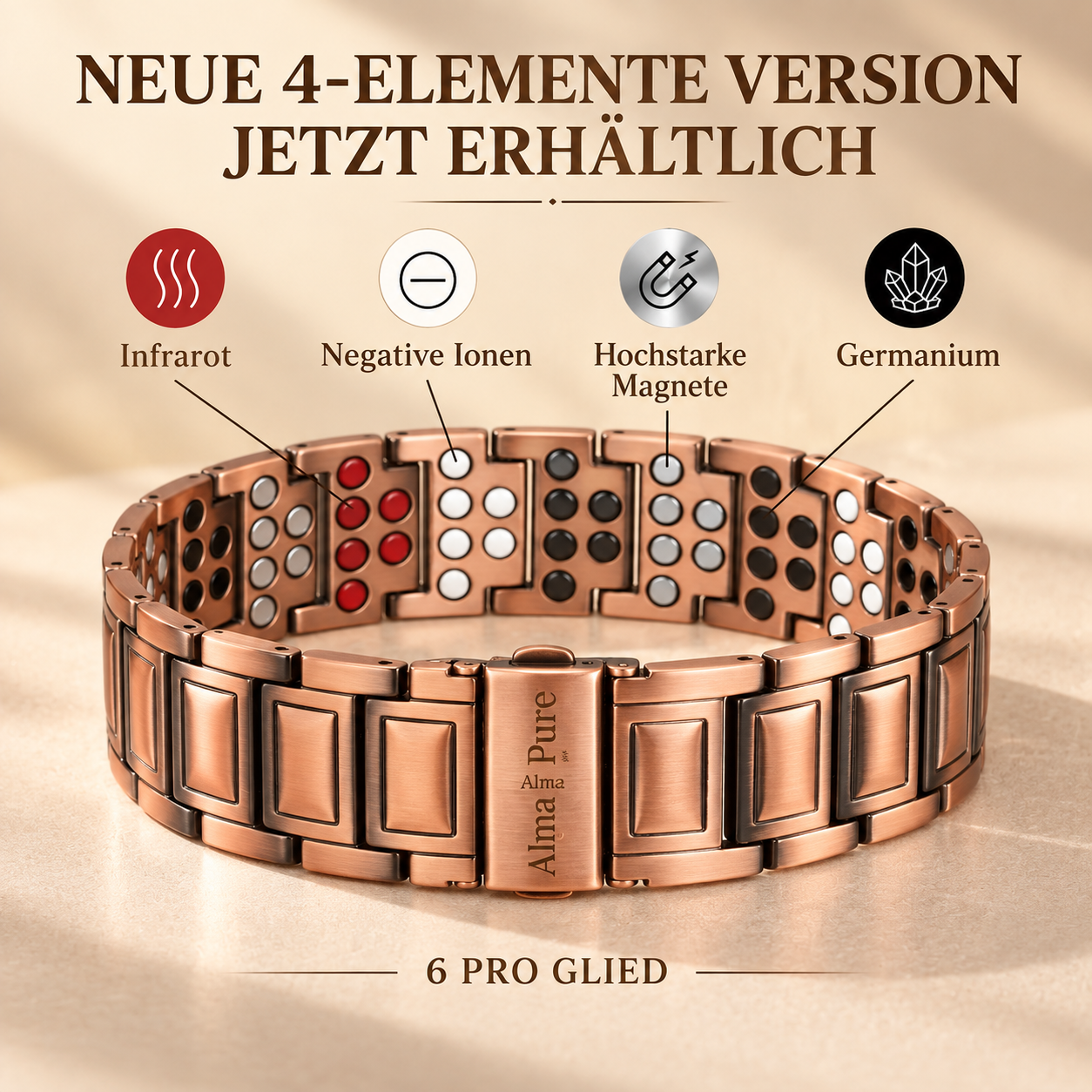 Alma Pure™ Magnetisches Kupferarmband