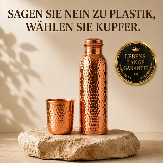 Alma Pure™ – Gehämmerte Kupferflasche für natürlich reines Wasser