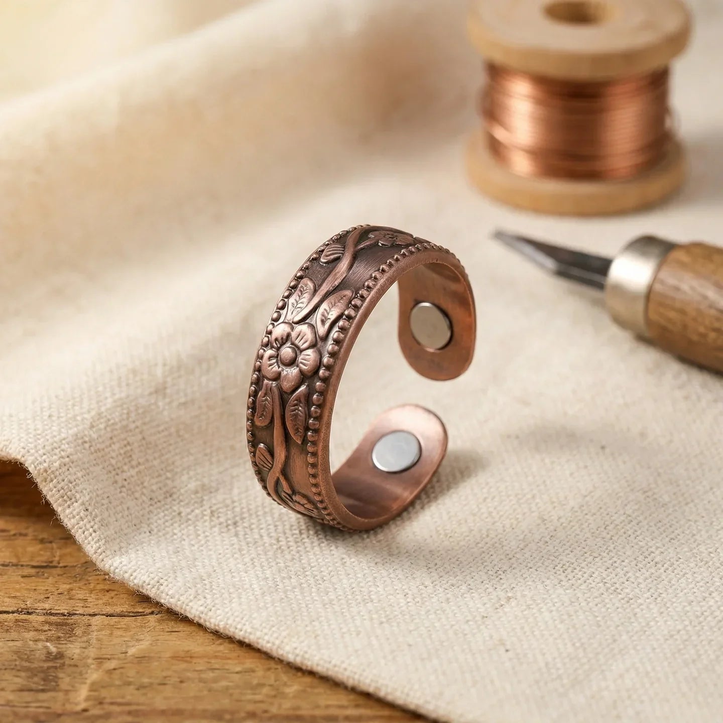 Alma Pure™ – Flora Ring aus reinem Kupfer